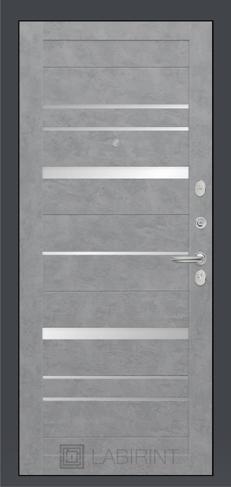 Внутренняя панель Бетон светлый зеркальные вставки