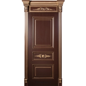 Межкомнатные двери эмаль бэд 800 х 2200 - цены от _min руб. до _max руб. Дверь Тренто ПГ Шоколадный с золотой патиной