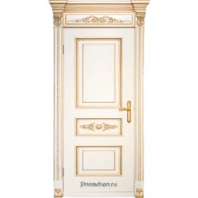 Межкомнатные двери эмаль бэд 800 х 2200 - цены от _min руб. до _max руб. Дверь Тренто ПГ Молочный+золото 9001