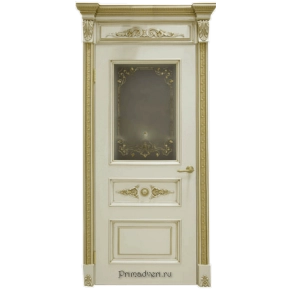 Межкомнатные двери эмаль бэд 800 х 2200 - цены от _min руб. до _max руб. Дверь Тренто ПО Молочный+золото 9001