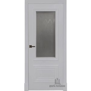 Дверь межкомнатная Престиж 1/2 ПО эмаль светло-серая