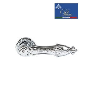 Дверная ручка на розетке Portuno Arcadia 418.01 Полированный хром