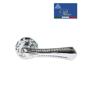 Дверная ручка на розетке Portuno Sissi 408.01 Полированный хром