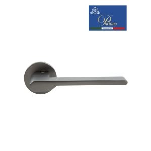 Дверная ручка на розетке Portuno Elegant 124.05 матовый графит