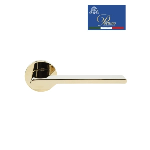 Дверная ручка на розетке Portuno Elegant 124.06 PVD Полированное золото