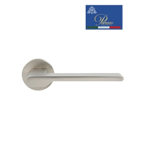 Дверная ручка на розетке Portuno Elegant 124.14 матовый никель