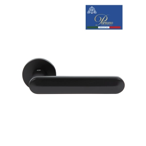 Дверная ручка на розетке Portuno Onyx 123.03 чёрный