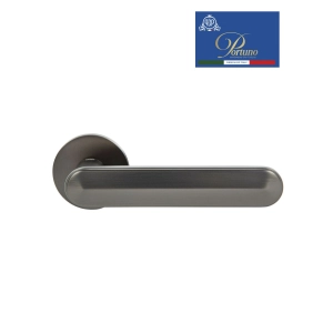 Дверная ручка на розетке Portuno Onyx 123.05 матовый графит