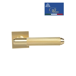 Дверная ручка на розетке Portuno Exa Zig 201.07 Матовое золото