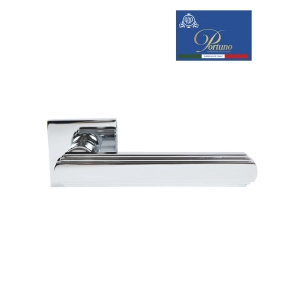 Дверная ручка на розетке Portuno Glamour 217.01 Полированный хром