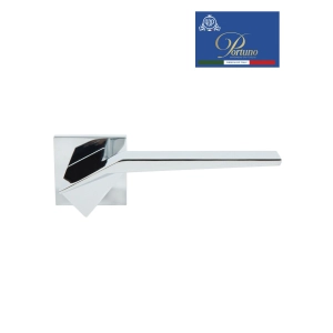 Дверная ручка на розетке Portuno Origami 205.01 Полированный хром