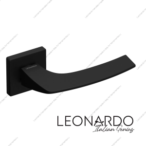 Дверная ручка Luna 1650 Черный квадратное основание