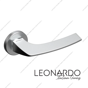 Дверная ручка Luna 1650 матовый хром круглое основание