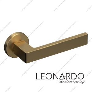 Дверная ручка Vision 1510 матовое золото круглое основание