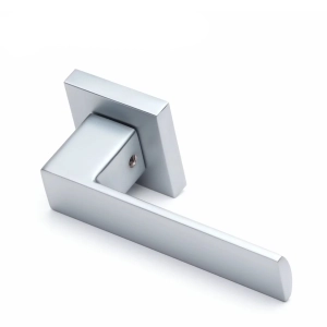 Дверная ручка CUBE LOCK CBM - матовый хром