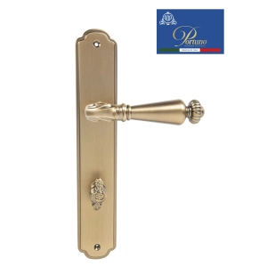 Дверная ручка на планке с фиксатором PORTUNO Ninfa 907.11WC Матовый кофе