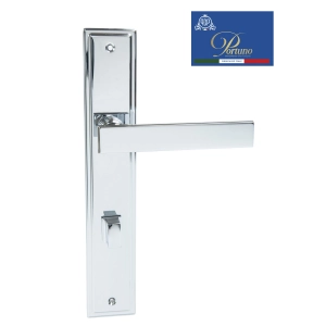 Дверная ручка на планке с фиксатором PORTUNO Star 820.01WC Полированный хром