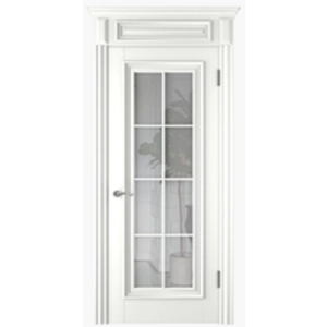 Дверь межкомнатная БРЕМЕН 1/4 ПО эмаль белая