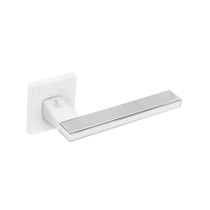 Ручка Ирма матовый белый - хром блестящий